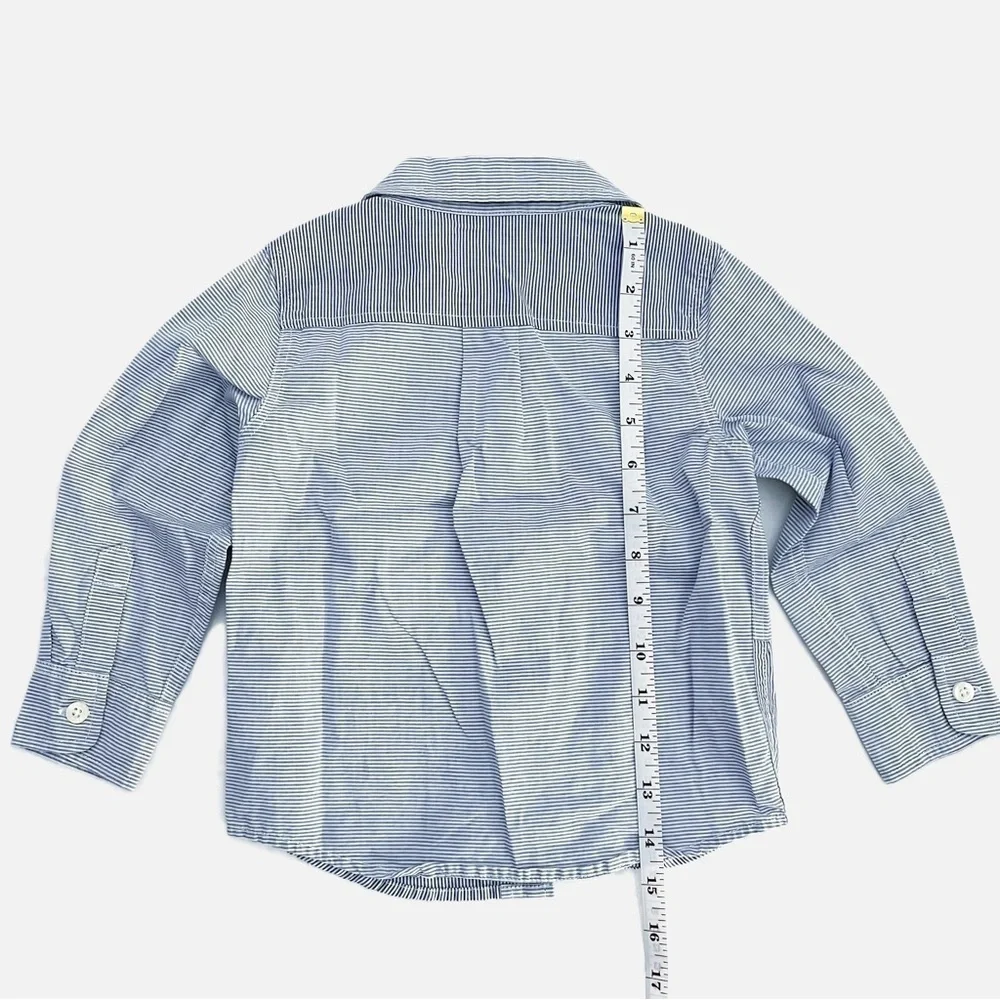 GAP Baby Gap Blue Striped Button-Down Shirt - Size 2 Years
